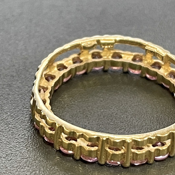 Gold 14K pink sapphire pendant - Picture 5 of 8